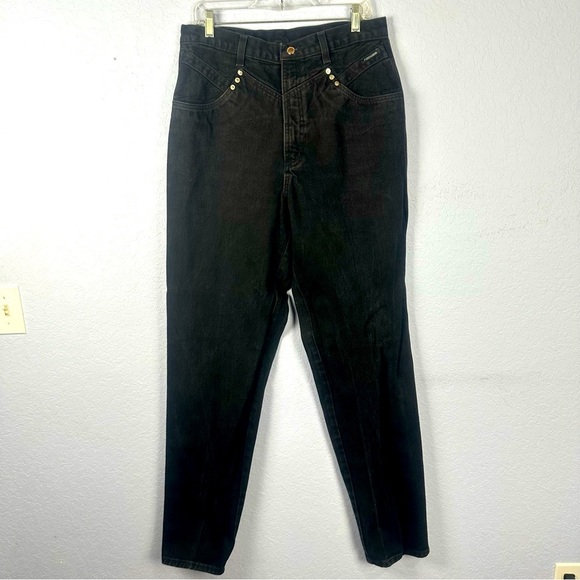 Vintage Rockies 90’s Black High Rise Cowgirl Western Rodeo Jeans XL 15/16 USA - Picture 1 of 8